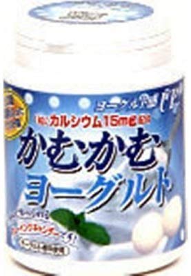 ・ 120グラム (x 3) ・内容量:120g・カロリー:1個120g 487kcal・原材料:砂糖、水あめ、イソマルトオリゴ糖、植物油脂(大豆を含む)、加糖練乳、ヨーグルトパウダー、ゼラチン(牛由来)、食塩、乳酸菌末、乳化剤、ソルビトール、酸味料、増粘多糖類、光沢剤、香料説明 オリゴ糖+乳酸菌の入ったヨーグルト味 ヨーグルト感UP! 噛んで食べられるチューイングキャンデーです! 栄養成分 エネルギー:487kcal、たんぱく質:0.8g、脂質:5.6g、炭水化物:108.4g、ナトリウム:23mg