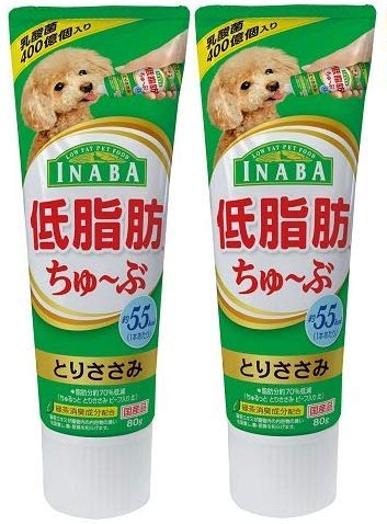 ・ 80グラム (x 2) ・?お使い残りの出た場合は、他の容器に移し替えて冷蔵庫に入れ早めにお与え下さい。説明 商品の説明 商品紹介 飼い主さんの与えたい分だけ出して使用できるチューブ商品。 原材料・成分 鶏肉、チキンエキス、酵母エキス、ガラクトオリゴ糖、殺菌乳酸菌、増粘剤(加工でん粉)、増粘多糖類、キトサン、ミルクカルシウム、ビタミンE、紅麹色素、緑茶エキス 使用方法 1日1本を目安におやつとしてお与えください。 原材料・成分 鶏肉、チキンエキス、酵母エキス、ガラクトオリゴ糖、殺菌乳酸菌、増粘剤(加工でん粉)、増粘多糖類、キトサン、ミルクカルシウム、ビタミンE、紅麹色素、緑茶エキス