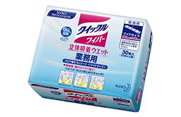 花王プロシリーズ クイックルワイパー立体吸着ウェットシート 店販 30枚(10枚×3)(花王プロフェッショナルシリーズ)