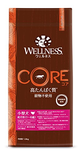 ウェルネス コア(穀物不使用・高たんぱく質) 小型犬 成犬用(1-6歳) 骨抜き七面鳥 1.8kg