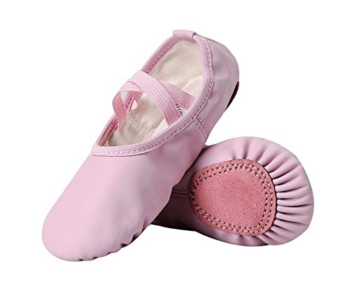 ・ピンク 18.0 cm 2E ・・Color:ピンクSize:18.0 cm 2E・「材質」外側は丈夫な材質、内側は綿素材なので、快適に履くことが出来ます。しっかりフィットし、歩きやすいです。・「柔らかい」履いていることを忘れてしまうほど、履き心地が良い、足になじみやすくて柔らかいです。靴底からしっかりと曲がるから、心地良く足に馴染み歩きやすい、ついつい履きたくなっちゃう履き心地。・「耐久性と通気性」耐久性と通気性の優れた材質を選んで製作され、使用寿命はキャンバス素材のバレエシューズより5〜6倍になります。とても踊りやすい、耐久性に優れた柔らかで足なじみのよいバレエシューズです。布製シューズよりも耐久性、耐摩耗性に優れていて、足になじみ動きやすくなっております。キッズや、ジュニア、大人の方にオススメな安定感のあるバレエシューズです。・「在庫の色とサイズ」色：ピンク、ブラック、肌色。子供から大人まで幅広いサイズをご用意しております。14cm~24cm（フィットしたシューズを選ぶために、素足で実寸を測定してから、実寸より0.5-1.0cmほどの大きさを選ばれるとお勧め