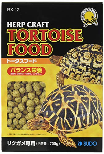・無し 700グラム (x 1) RX-12・本体サイズ (幅X奥行X高さ) :18×27×7cm・本体重量:0.821kg説明 ハープクラフト トータスフードは、リクガメの健全な成長に必要なビタミン類やミネラル、なかでも甲羅や骨格の形成に不可欠なカルシウムを強化しバランスよく配合した専用フードです。また、内臓疾患や機能障害を起こすおそれのある着色料や甘味料も一切使用していないので安心して与えていただけます。