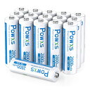 POWXS 単三電池 充電式 ニッケル水素電池 2800mAh 約1200回使用可能 16本入り 液漏れ防止 充電池単3 電池充電 単3形 単三