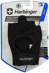 【日本正規品】 ハービンジャー(harbinger) レディース トレーニンググローブ パワーグローブ ブラック/ブラック Sサイズ 手甲周(1