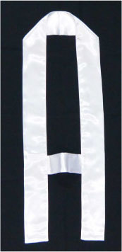 【Made in japan】おみごろも 御忌衣 小忌衣 略式 サテンver. 名入れ、家紋、社紋入れ、出来ます。奉納も出来ます。