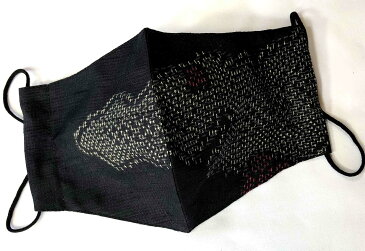 クレンゼ  CLEANSE  使用 洗える立体マスク おしゃれマスク 日本の至宝、結城紬(ゆうきつむぎ)シルク(正絹)100%を使用 伝統柄  高性能5層不織布フィルター付き 日本製 送料無料(郵送)