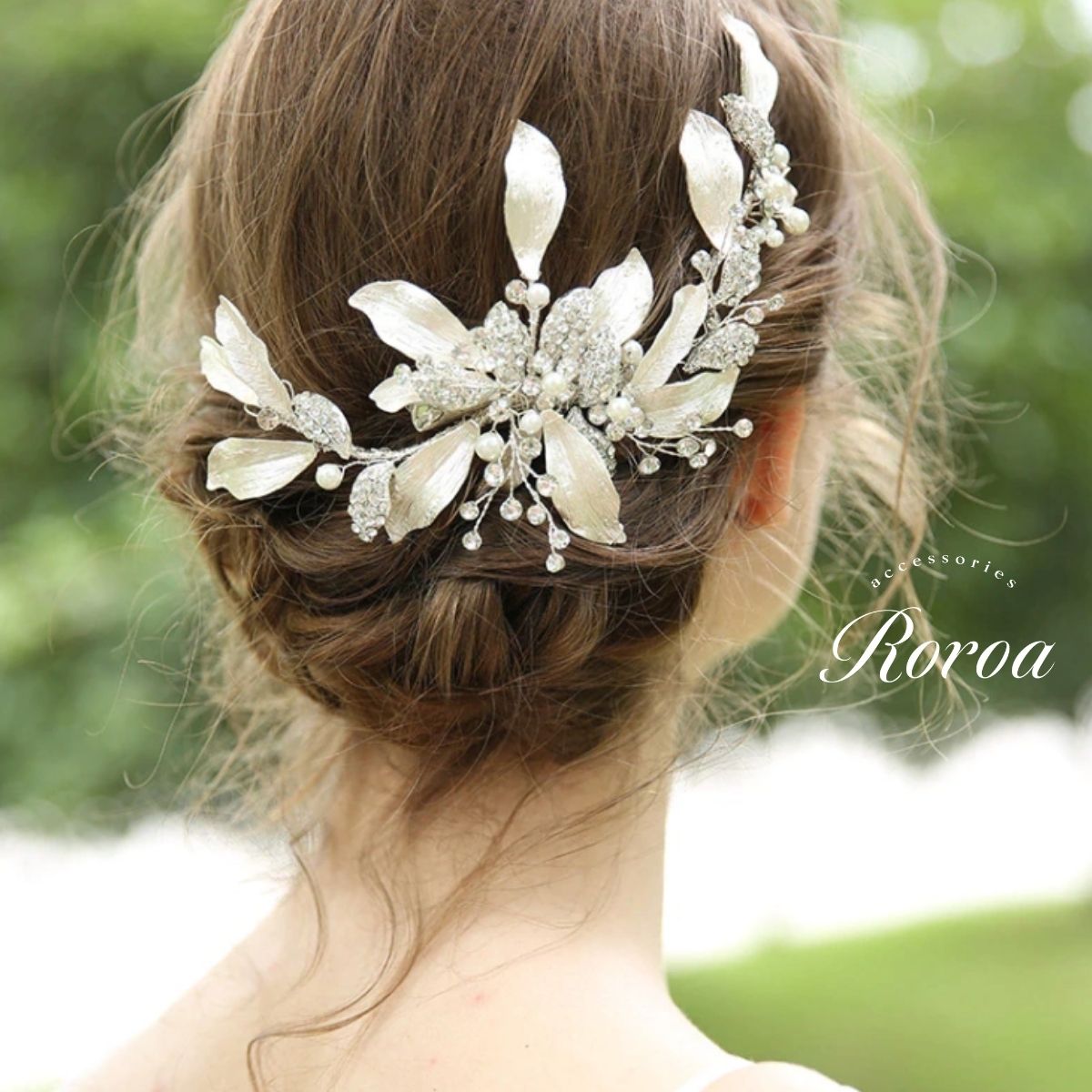 【ランキング1位獲得】 ヘッドドレス ヘアアクセサリー リーフ 小枝アクセサリー ヘッドピース ウェディング 結婚式 ブライダル ウエディング 髪飾り 二次会 パーティー 小枝 花 リーフ フラワー ジュエリー ビジュー ヘッドアクセ シルバー 発表会 演奏会 卒業式 人気 7