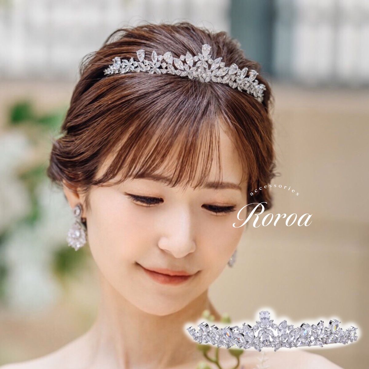 ティアラ 結婚式 ウエディング 披露宴 ブライダル tiara 花嫁 髪飾り ft9086plsr