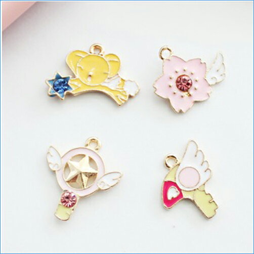 デコパーツ デコキット デコアクセサリー メタルパーツ デコアート ハンドメイド DIY デコグッ スマホケース デコ小物エンゼル4点セット