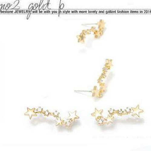 レディースアクセサリージュエリーアクセサリーピアスイヤリングキュービックシルバーニードルジュエリーピアスゴールドボデイピアスエンゼルピアス