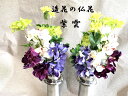 紫雲 造花の仏花 枯れない仏花 墓前花 お仏壇花 左右一対 花器なし 仏花 お供え花 お盆 お彼岸 御供物 贈り物
