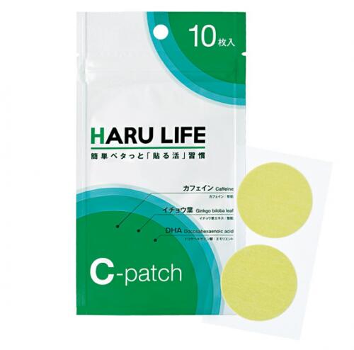 送料無料 1000円ポッキリ 貼るライフ Cパッチ 10回分 ボディ用美容パッチ カフェイン イチョウ葉エキス..