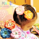 MANDY ヘアアクセサリーノンスリップ ヘアクリップ 3色フラワークリップセット Abbie ベビー&キッズ コサージュとしても使えます