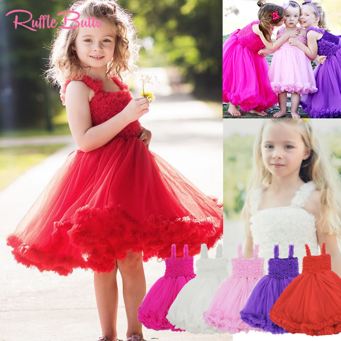 ベビー＆キッズドレスRuffleButts/ラッフルバッツペティドレス／Princess Petti Dressセレモニードレス/パーティーバ…