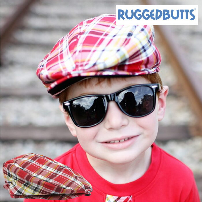 sale セール【ラッフルバッツ 】RuggedButts【ベビー＆キッズ帽子】【ベビーキャップ】【キッズキャップ】Hunter Plaid Drivers Cap【お誕生日】1歳：男【お誕生日】2歳：男