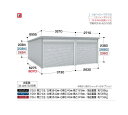 幅5760(5920)×奥行6275(6555)×高さ2960(2684) 製品重量：1537.2kg(67梱包) 床面積：36.14平米（10.95坪） 付属品： ディンプルキー・シャッターアルミレール・アルミ水切り ※土間コンクリートは別途工事 お客様組立商品 発送後（開封後）のお客様都合による返品は不可となります予め設置場所のスペースをご確認ください 工事対応エリア 関東・愛知・岐阜(山間部等例外エリアもあります。)滋賀、三重の岐阜県寄り地域、別途お見積り 無料配送エリア 愛知・岐阜・石川(山間部等例外エリアもあります。) 一部無料：三重・滋賀・静岡・福井・富山 送料無料地域へのお客様 代引決済、時間指定は出来ません。 1階エントランスまでの配送になります。 送料は後ほど修正いたします。 ご不明な点はお気軽にお問い合わせ下さい。 免責事項について 年末・年始・お盆・ゴールデンウィークや年度末等の繁忙期の前後の渋滞や工事混雑、配送混雑、 台風・地震・雪等による遅れ、配送会社内にて 商品紛失、送り状紛失、商品配送上での商品破損等の配送会社の事情による納期の遅れ、お客様手配の職人代金につきましては、当店では責任を負いかねますので予めご了承下さいますようお願い申し上げます。