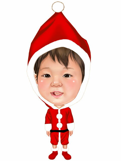 似顔絵用衣装　〜クリスマス用サンタさん（乳幼児用）〜　　※ご注意：当店似顔絵のオプション商品です。衣装単体ではご注文いただけません！