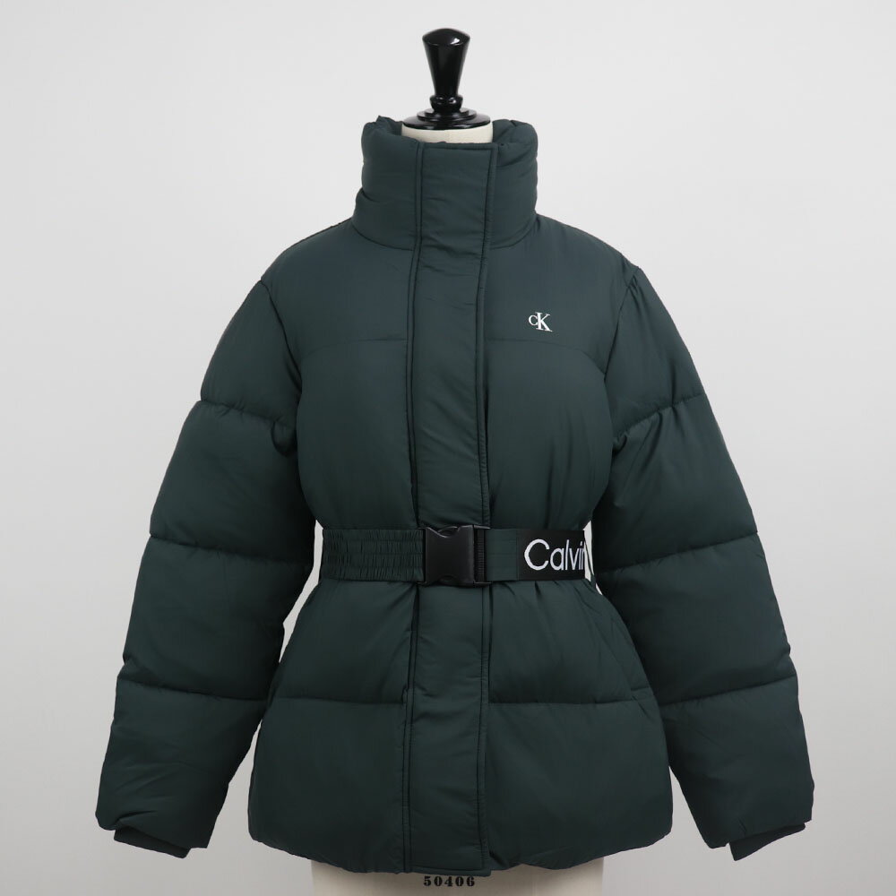 【期間限定セール】カルバン クライン Calvin Klein 中綿 パファー ジャケット コート レディース J20J219828 L D.SEAWEED