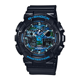 カシオ CASIO 腕時計 メンズ G-SHOCK ジーショック Gショック GA-100CB-1AJF 青