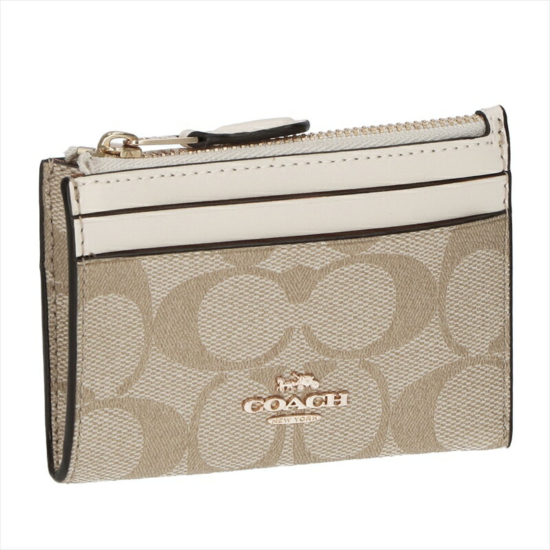 【期間限定セール】コーチ COACH コインケース 88208 Light Khaki Chalk レザー