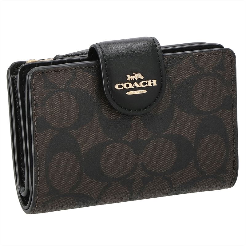 【期間限定セール】コーチ COACH 二つ折財布 C0082 BROWN/BLACK