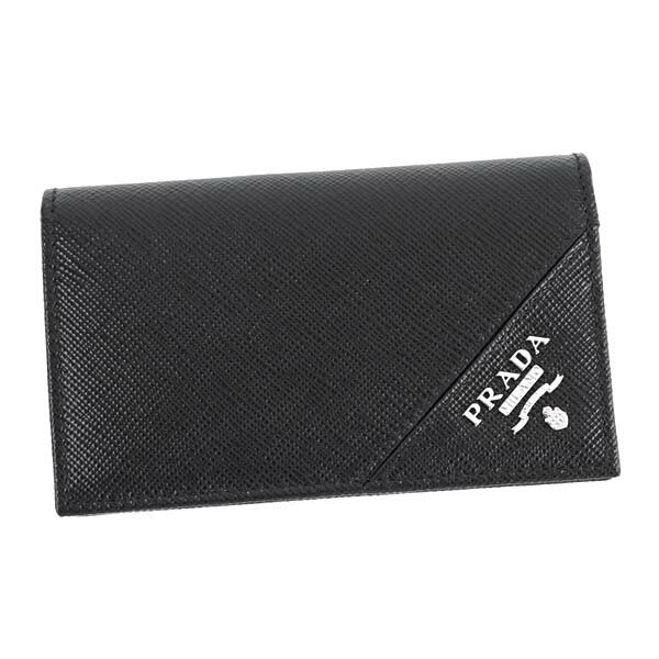 プラダ 名刺入れ 【期間限定セール】プラダ PRADA カードケース SAFFIANO METAL 2MC122 NERO