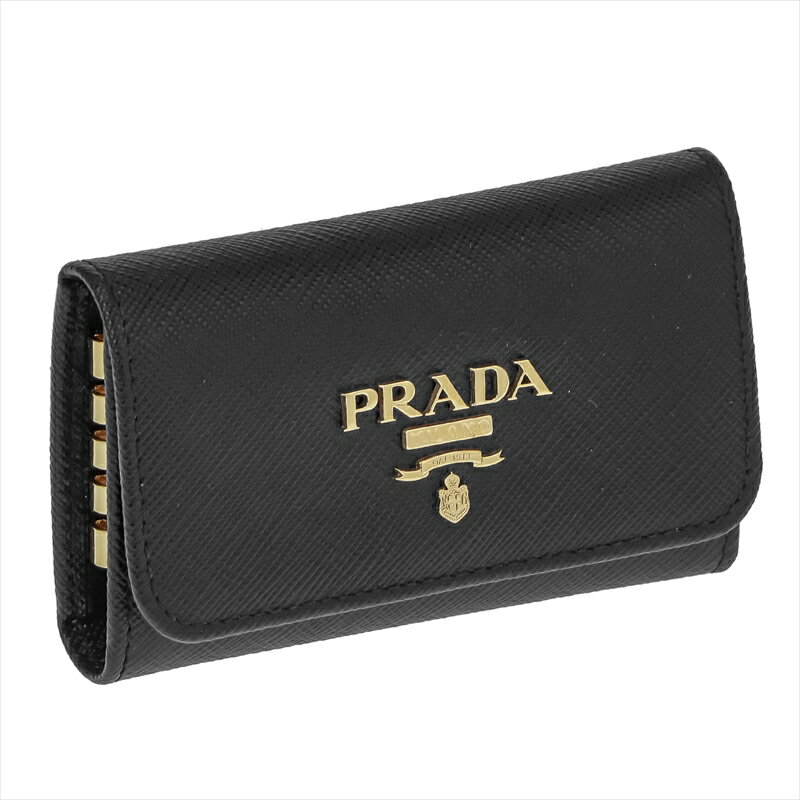 プラダ キーケース 【期間限定セール】プラダ PRADA キーケース 1PG004 NERO SAFFIANO METAL