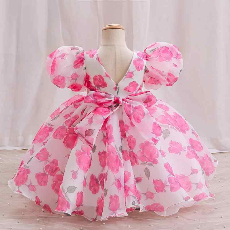 ワンピース 子供ドレス 女の子 プリンセス 花柄 チュール フォーマル 発表会 結婚...