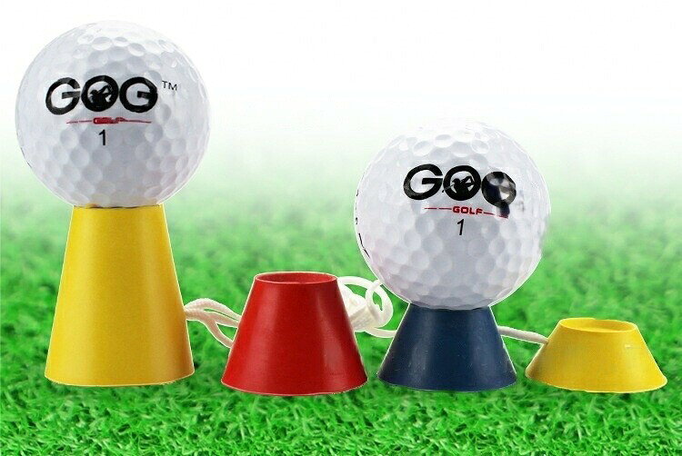 ハピネスストアのゴム製ゴルフティー ティー ミドルティー ロングティー ショートティー ひも付き 4個セット ゴルフ用品 練習用 ティー 置くだけ 耐久性 折れない 紛失防止 ゴム製 単色 練習器具 スポーツ用品 ラウンド用品 ゴルフアクセサリー シンプル 持ち歩き 黄 赤 青｜アングル3