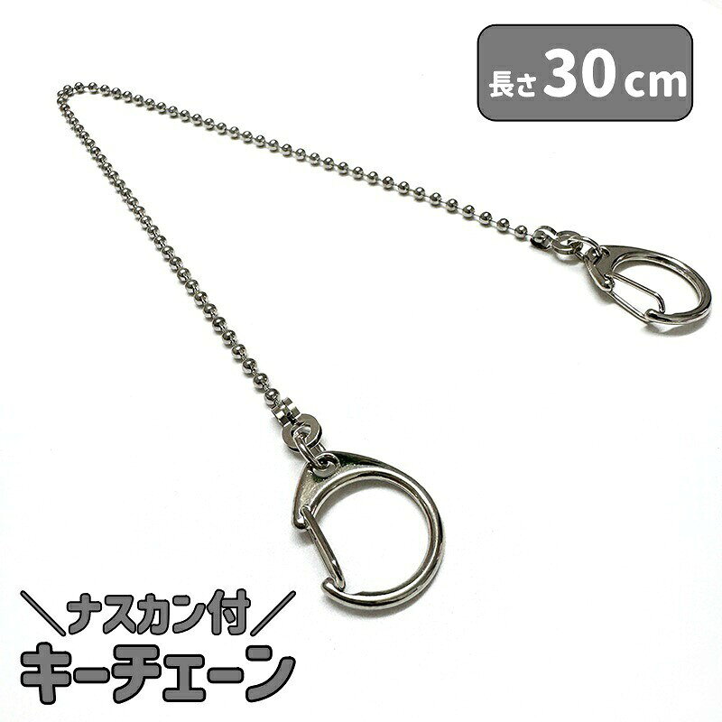 ナスカン付チェーン キーリング 金具パーツ DIY 手芸 クラフト ハンドメイド 接続金具 キーホルダー アクセサリーパーツ バッグ 鞄 延長チェーン ナスカン おしゃれ