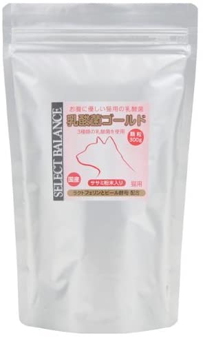 セレクトバランス 乳酸菌ゴールド 猫用顆粒 300g 猫 サプリメント 猫用 整腸 お腹のケア 健康維持 ビフィズス菌 国産