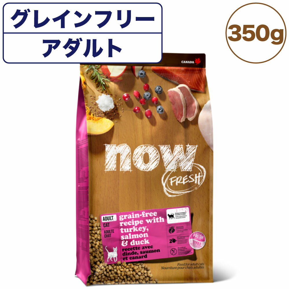 ナウフレッシュ グレインフリー アダルトキャット 350g 猫 キャットフード 猫用フード ドライフード ドライ 穀物不使用 成猫用 NOW FRESH