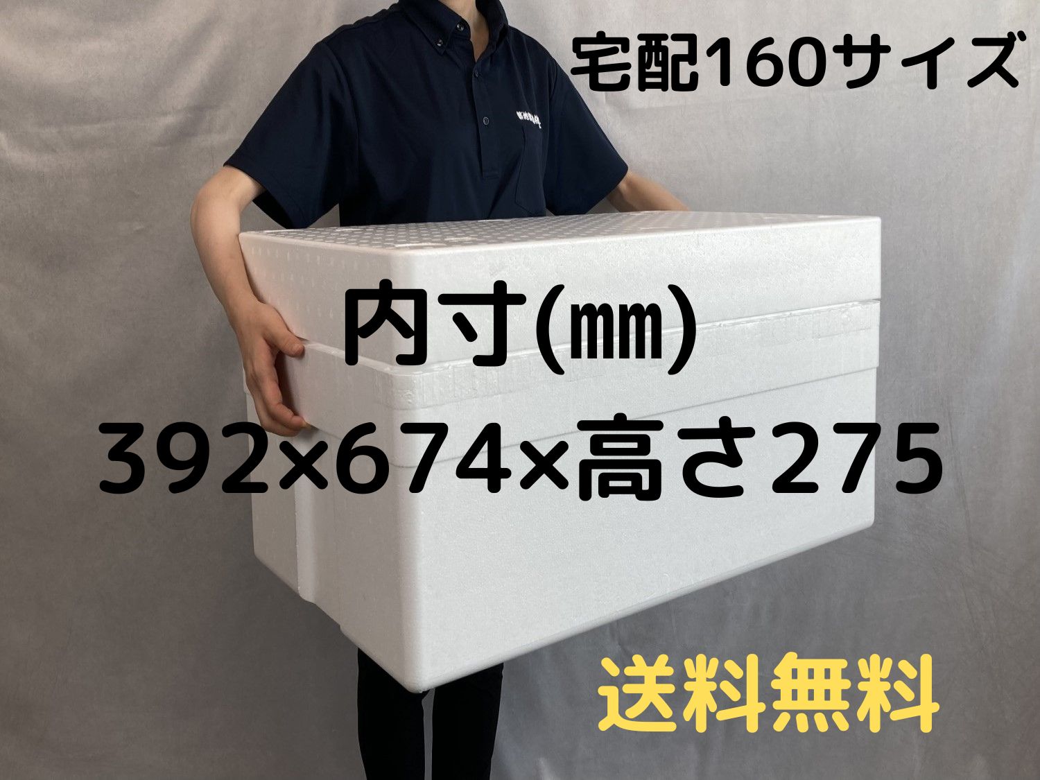 【送料無料】 発泡スチロール容器 発砲スチロール 大きい 大箱 特大 保冷箱 クーラーボックス 宅配便160サイズ 保冷 保温 軽量 丈夫 魚 釣り 氷 BBQ お祭り レジャー キャンプ 自由研究【HL-90】（幅460×奥行740×高さ390）