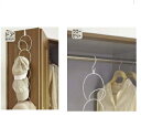 【山崎実業】ジョイントハンガー RINGS(リングス) ドアハンガー (ホワイト/ブラック) 引っかけ 収納