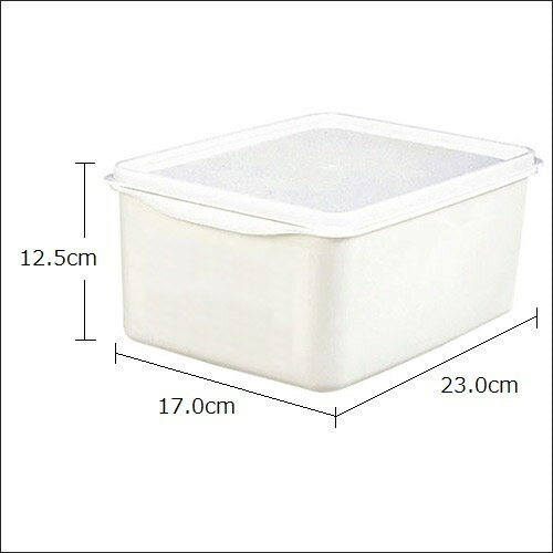 ※食品衛生法適合 ■商品詳細■ 商品サイズ(cm)幅×奥行×高さ 23.0×17.0×12.5約3.5リットル 材質 ポリプロピレン樹脂 生産国 日本 メーカー 新輝合成