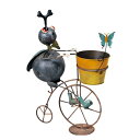 【東洋石創】アニマルポット バグズ【カブトムシ 自転車】【W32.0×D15.0×H45.0】【86381】プラントアイテム ガーデニングオーナメント 園芸 雑貨