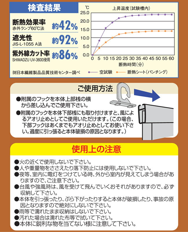 【在庫限り】遮光・遮熱 ヒートシャットスクリーン【90×180】【室外用】【ホワイト...
