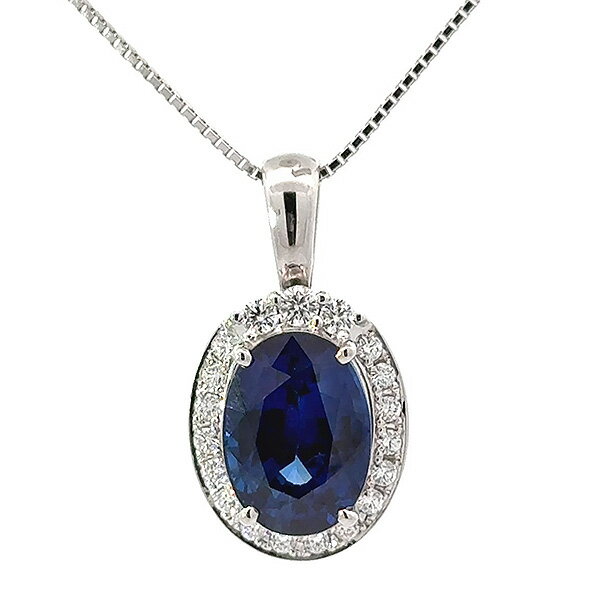 送料無料・返品可♪タサキ ロイヤルブルーサファイア7.61ct ダイヤ0.41ct ネックレス PT900/K18WG 新品仕上げ済み♪【中古】