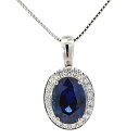 送料無料・返品可♪タサキ ロイヤルブルーサファイア7.61ct ダイヤ0.41ct ネックレス PT900/K18WG 新品仕上げ済み♪【中古】