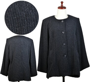 ウール混ニットジャケット 長袖 11号 M 冬 シニア ファッション 服 高齢者 婦人 ミセス おばあちゃん 60代 70代 80代 90代 敬老の日 プレゼント