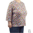 7分袖綿100%マルフク製Tシャツ LL メール便送料無料(パケット配送) 日本製 春夏 ミセス ハイミセス