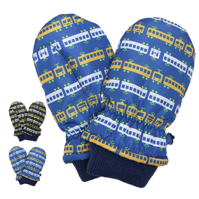 スキー 手袋 子供 スキーグローブ ベビー キッズ 男の子 ミトン スノーグローブ 雪遊び 冬 手袋 電車プ..