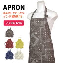 エプロン かわいい ペイズリー柄 インド綿 綿100% 女性 レディース かわいい おしゃれ 料理 家事 DIY フリーサイズ ポケット付き
