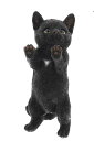 キャット：クロ（窓の外を眺めてます）：子猫ガーデニング 黒猫 置物 インテリア 動物 オブジェ 子猫
