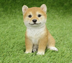 柴犬(子犬）ガーデニング 犬 置物 インテリア 動物 オブジェ 子犬