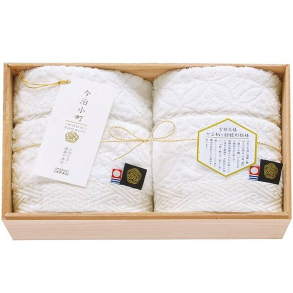 内祝い お返し 送料無料 今治タオル ギフト フェイスタオル 2枚 セット 詰め合わせ 今治小町 白無垢ll 白タオル ホワイト 木箱入 高級 高品質 出産内祝い 結婚内祝い 結婚祝い 出産祝い 引き出物 香典返し 快気祝い お祝い返し 引越し 挨拶 お礼 プレゼント TIK4004202