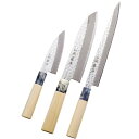 内祝い お返し 送料無料 キッチン用品 調理器具 ギフト 鎚起 刺身 三徳 小出刃包丁 3本 セット 詰め合わせ ダマスカス鋼 高級刃物鋼 関藤平 日本製 出産...