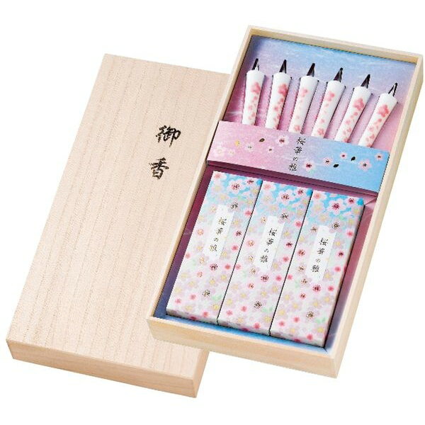 ●商品名/カメヤマ 桜華の雅 線香 ローソクセット I1346-00-00●商品内容/ローソク×6本、線香(桜の香り)×3箱●商品サイズ/線香:ローソク:直径約1.7cm×高さ8.3cm、線香:長さ約13.5cm●箱サイズ/約19×35×4cm●重量/約650g●生産国/日本今ここにいない「あなた」への思いを桜の風景とともに詠んだ「万葉集」のとある一首をもとに、桜の美しさをベールのようにまとわせた、故人への祈りをカタチにした「絵ローソクと線香」のご進物です。植物配合の高級感ある和ロー型ローソクに、陰影のある桜の転写ローソク(燃焼時間:約1時間40分)。線香:老木桜のように、時を重ねた深みのある桜と白檀の香り(燃焼時間:約25分)煙少香。高級感&ボリューム感のあるかぶせ桐箱。※メーカー都合により、デザイン・内容等が変更になる場合がございます。