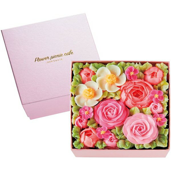 お歳暮 送料無料 スイーツ ギフト お菓子 洋菓子 食べられるお花のボックスフラワーケーキ 焼き菓子 おしゃれ かわいい グルメ 食品 食べ物 冷凍 御歳暮 2...