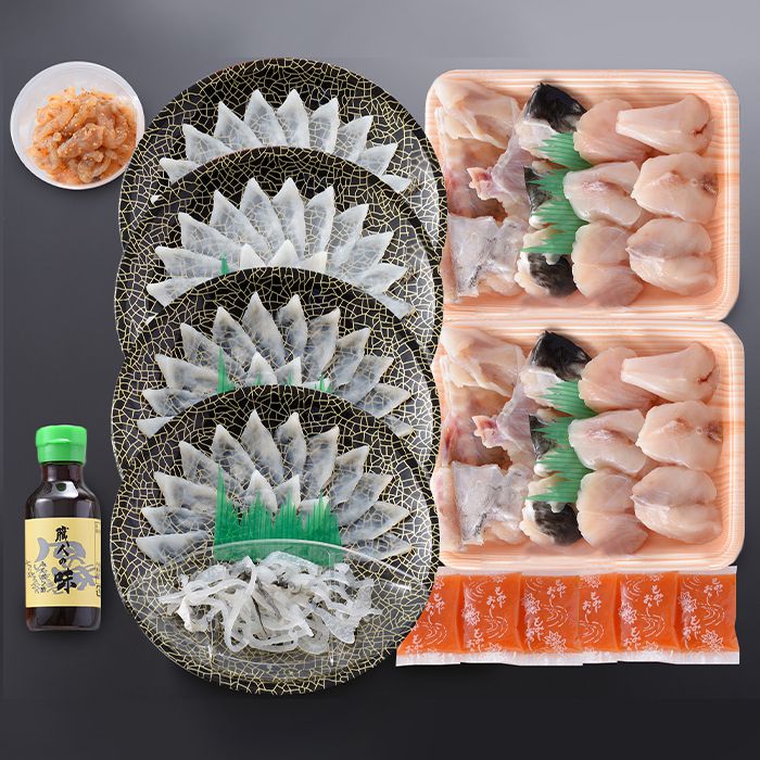 内祝い お返し 送料無料 鍋 海鮮 惣菜 ギフト お取り寄せ 関とら本店 ふぐ 薄造り ちり鍋 3〜4人前 セット 出産内祝い 入学 卒業 祝い 結婚内祝い 引き出物 香典返し 快気祝い お祝い返し 引越し 挨拶 お礼 プレゼント メーカー直送 【代引不可】 FSC-100K2Z